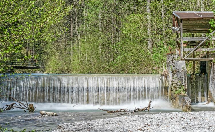 Giessenbachklamm Kiefersfelden Wehranlage Zum Wassserrad 2